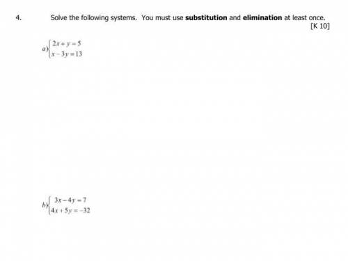 Solve these two equations