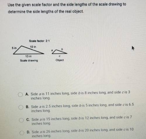 please help I'm a week behind.Use the given scale factor and the side lengths of the scale drawing