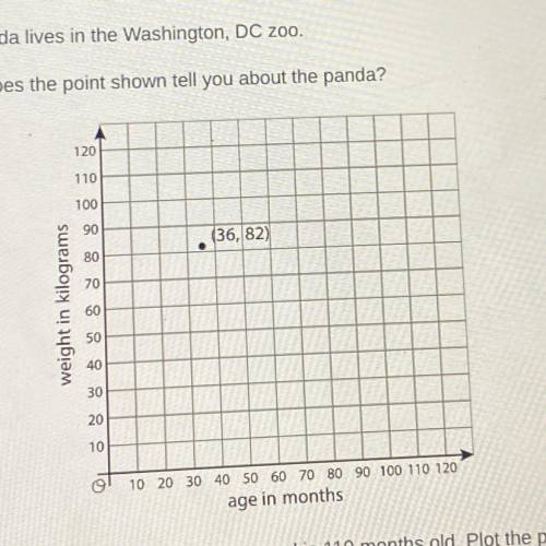 A giant panda lives in the Washington, DC 200.

1. What does the point shown tell you about the pa