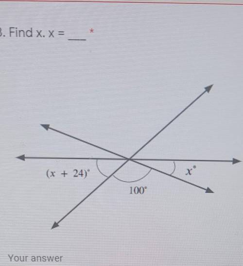 Find x.I need the answer asap, please.​