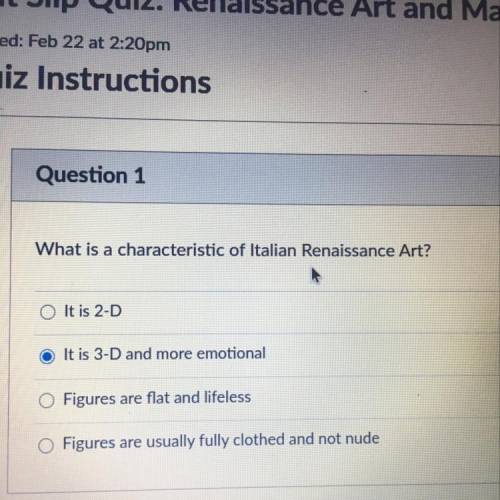 What is a characteristic of Italian Renaissance Art?