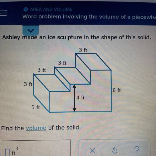 Find the volume of the solid.
