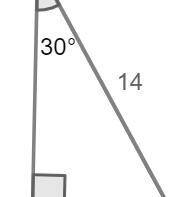 Find the altitude of the triangle.
30 degrees
Hypotenuse of 14