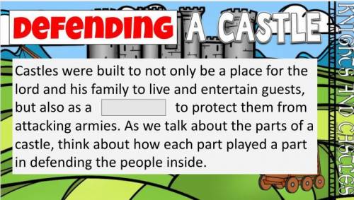 Please Help

Castles were built to not only be a place for the lord and his family to live an