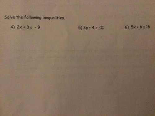 Help with 4, 5, and 6, please!