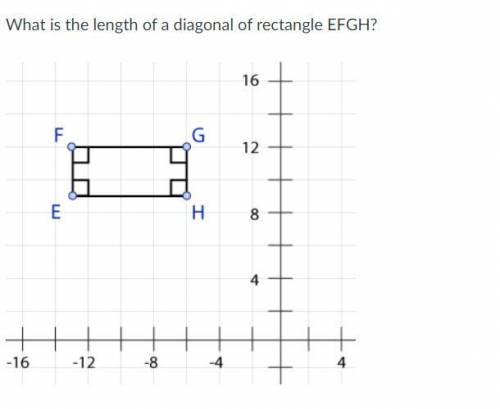What is the length of a diagonal of rectangle EFGH?