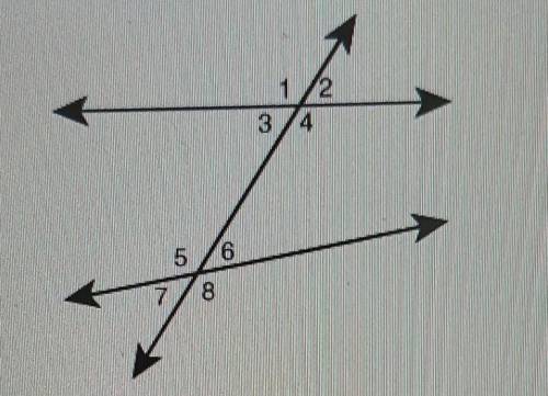Select all pairs of corresponding angles. assume the lines are parallel.

none2 and 51 and 54 and