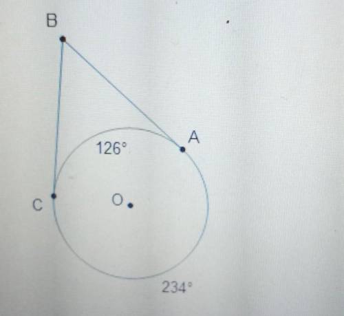 In the diagram of circle O, what is the measure of <ABC?​ Nevermind, is 54