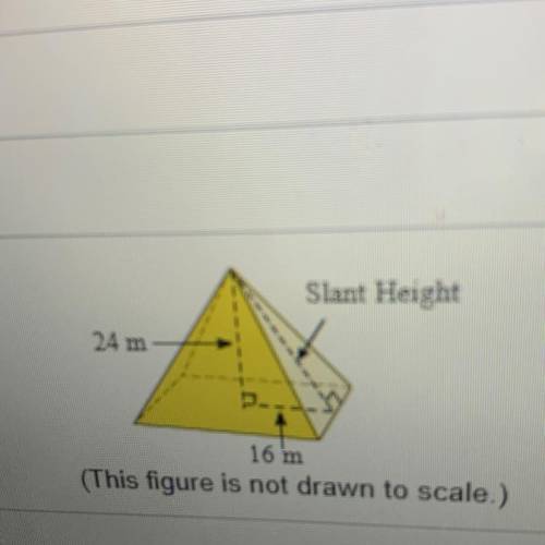 How many meters is the slant hieght