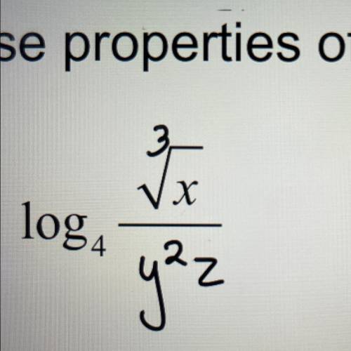 Use properties of logarithms to expand