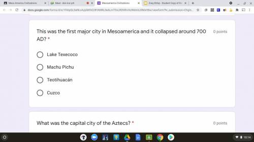 This was the first major city in Mesoamerica and it collapsed around 700 AD?