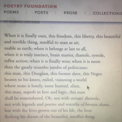How many stanzas does Frederick Douglass poem have