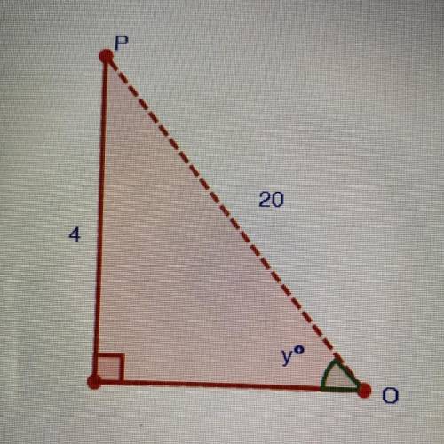 Question 7 (6 points)

(07.02 MC)
Find the measure of angle y. Round your answer to the nearest hu