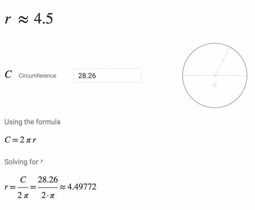 HELPPPPPPPP

The area of a circle is 28.26 cm2. What is the circle's radius?
(Take = 3.14)
The radi