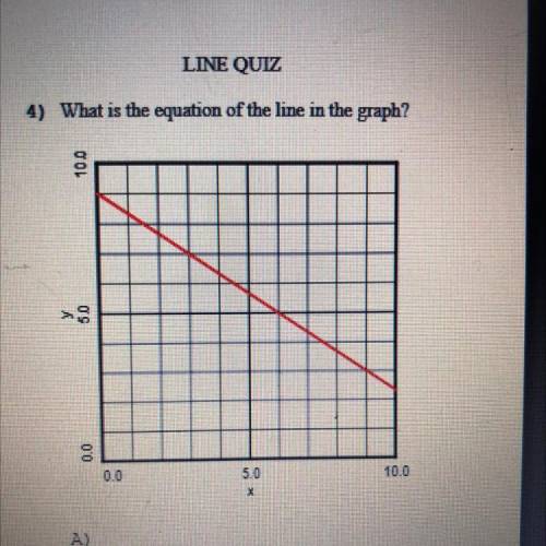 4) What is the equation of the line in the graph?