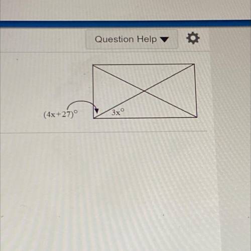 For what value of x is the figure a rectangle?
