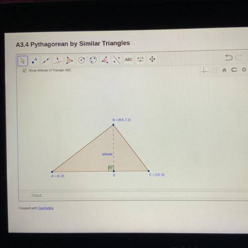 Activity: By drawing an altitude from the right angle vertex to the hypotenuse of a right triangle,
