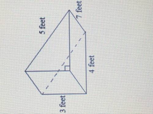 What is the lateral surface area of the triangle prism?

A) 96ft
B) 36ft
C) 60ft
D) 84ft