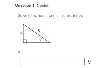 solve for x and round to the nearest tenth. this is geometry. I will mark Brainliest. please help &
