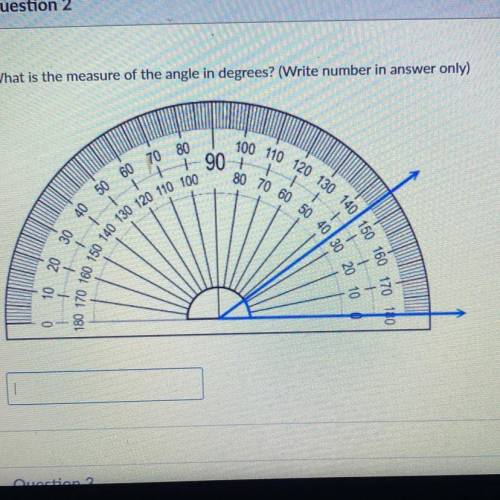 What is the measure of the angle in degrees? (Write number in answer only)

7080
60
50
| | +90 +
1