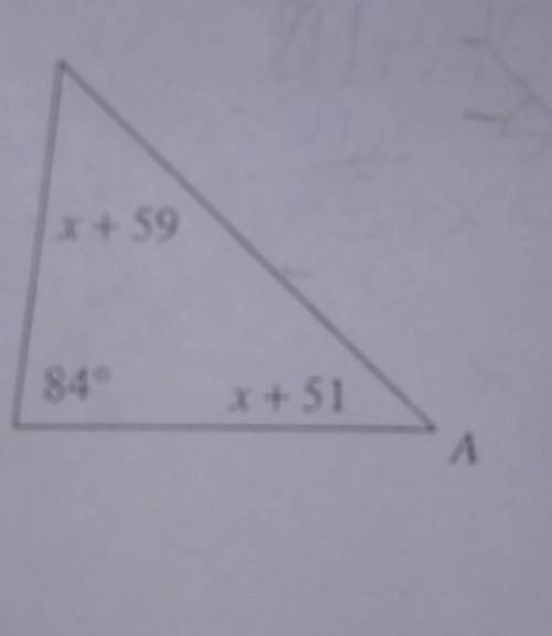 Please solve the measure of angle a and plz show how you did it.​