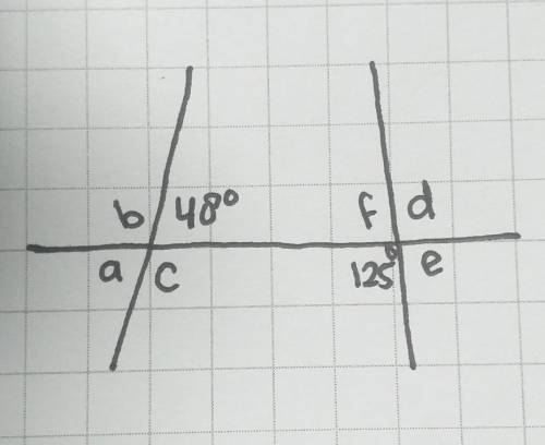 Pada gambar disamping , hitunglah nilai dari a , b , c , d , e dan f ! ​