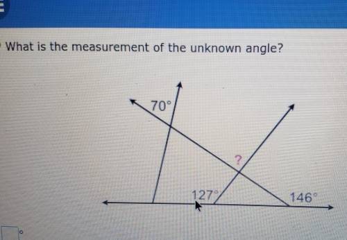 (» What is the measurement of the unknown angle? 70° 127 1469​