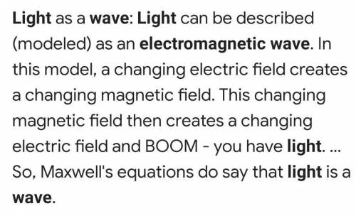 Is light an electromagnetic wave? why?​