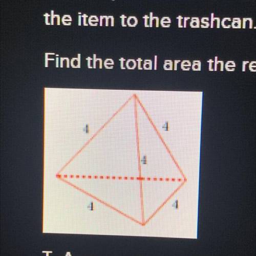 Find the total area the regular pyramid.
T.A. =