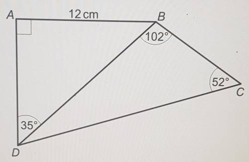 ABCD is a quadrilateral.

Work out the length of CD.
Give your answer correct to 3 significant fig