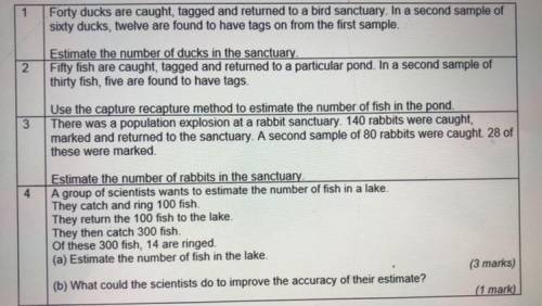 Is anyone able to answer any of these with a method shown? Thanks!