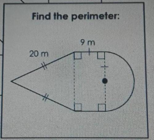Perimeter & area of composite figures.Find the perimeter?​