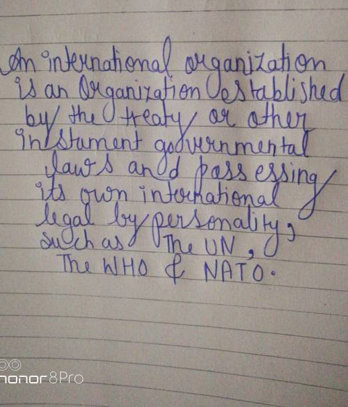 What are international organizations