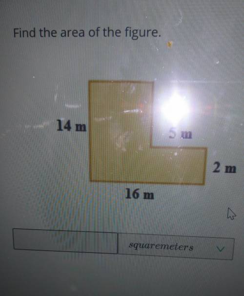 Look at the pic~ find the area of the figure please ​