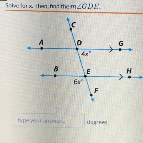 Solve for x Then find the m