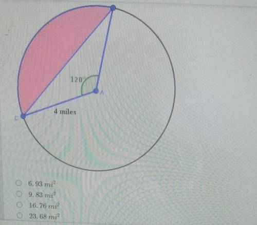 What is the area of the shaded segment?​
