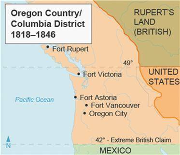 This map shows the Oregon Country.

The most important information shown on this map is that
Mexic