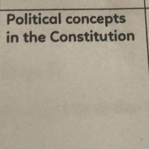 Help! I need to write something about political concepts in the constitution!! GONNA GIVE BRAINLIES