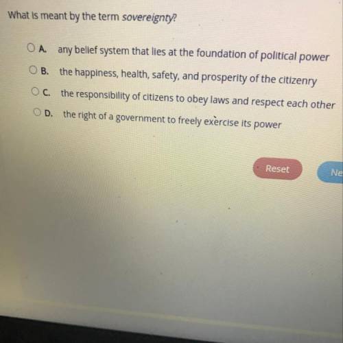 What is meant by term sovereignty please help me