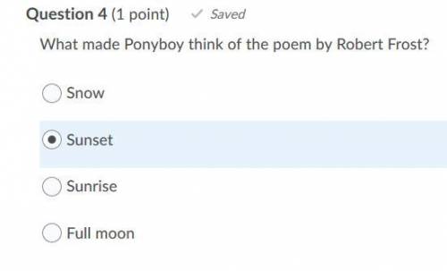 What made Ponyboy think of the poem by Robert Frost?