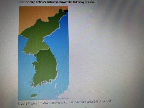 Use the map of Korea below to answer the following question:

The white line politically dividing