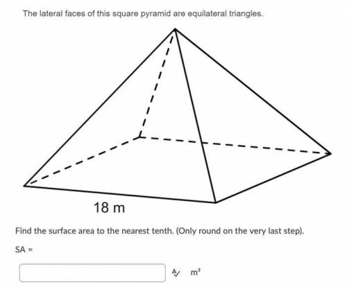 Can someone solve this and show me how you solved it?

Find the surface area to the nearest tenth.