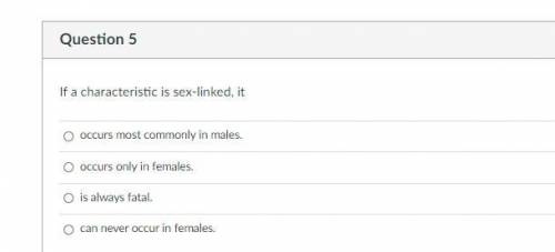If a characteristic is sex-linked, it