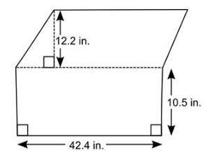 The figure shown has a parallelogram on top and a rectangle below it.

What is the total area of t