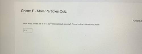 How many moles are in 2.1 x 10^25 molecules of sucrose? Round to the 2nd decimal place.