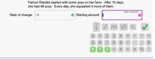 Farmer Elentire started with some yoys on her farm. After 10 days, she had 48 yoys. Every day, she