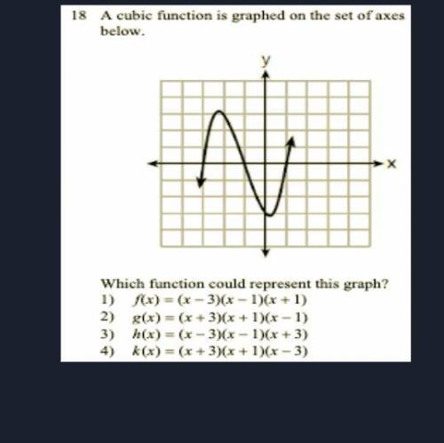 a cubic function is graphed on the set of axes below. which graph could represent this graph ?and e