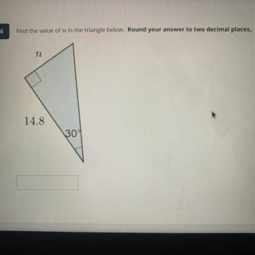 Can someone help me find the value of N in the triangle and round the answer to two decimal places