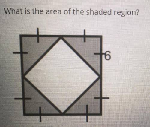 Help.What is the area of the shaded region?