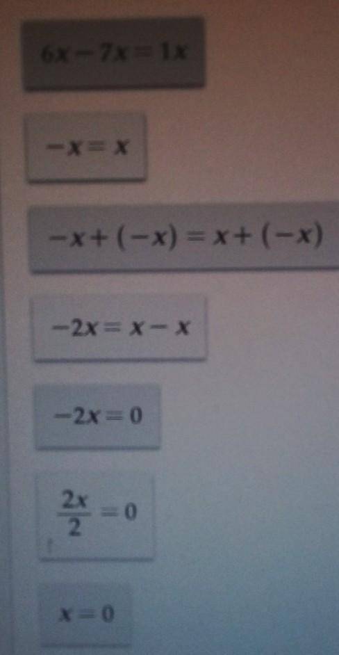 Solve the x.6x - 7x = 1x​